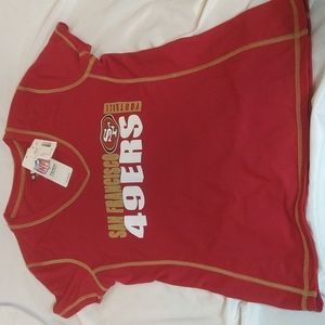 San Francisco 49ers women's v-neck shirt